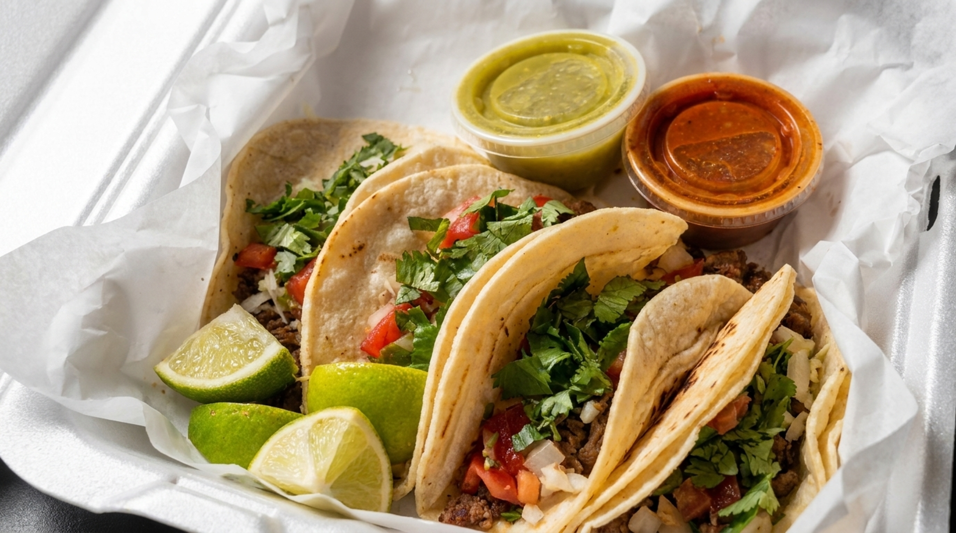Green salsa and red salsa